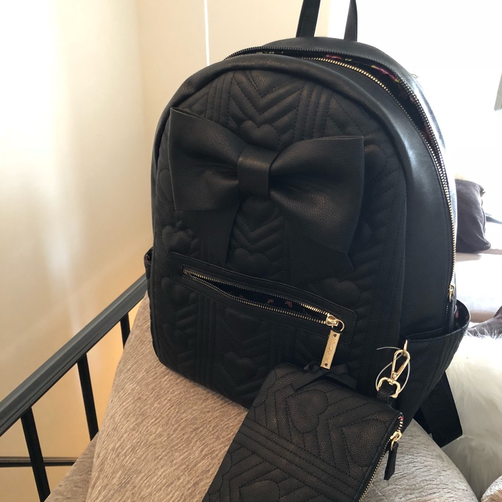 Betsey Johnson Bow Backpack.